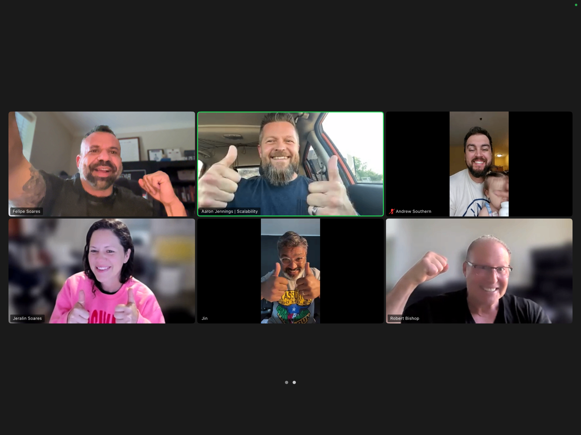 Zoom gathering of the June 2026 86-hour fast participants smiling and giving thumbs up.